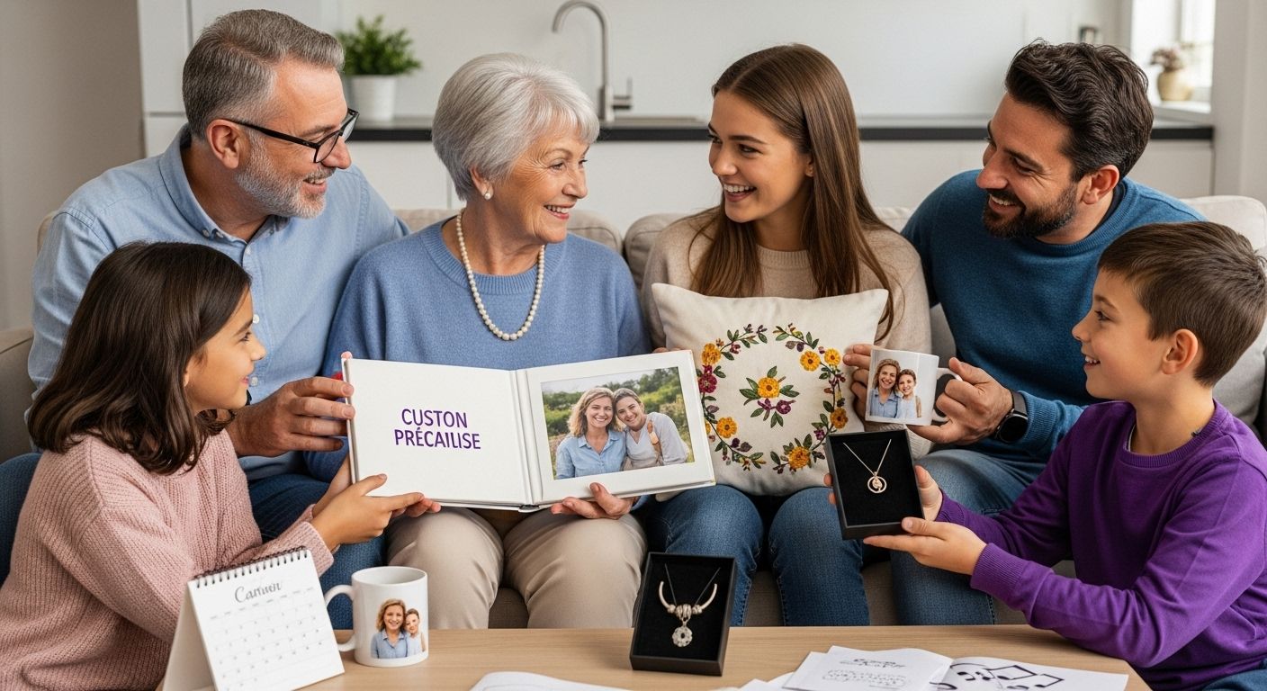cadeau personnalisé mamie, famille, moments chaleureux